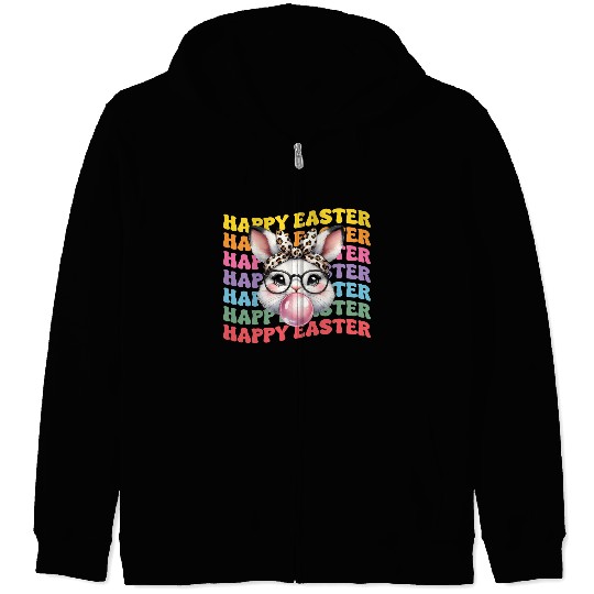 Happy Easter Bunny, Easter Day Zip Hoodies