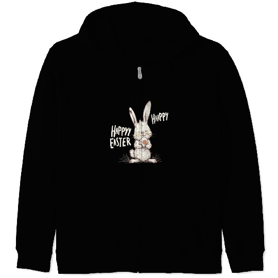 Happy Easter Bunny, Easter Day Zip Hoodies