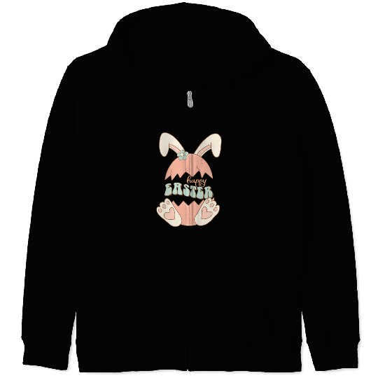 Happy Easter Bunny, Easter Day Zip Hoodies