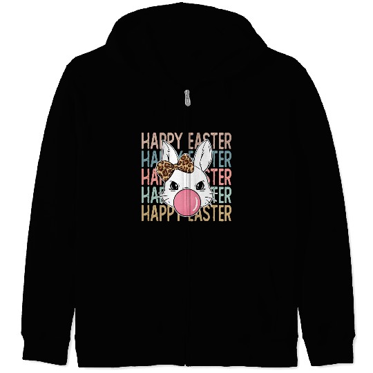Happy Easter Bunny, Easter Day Zip Hoodies
