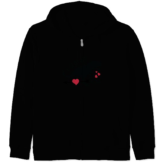Valentines Day, Valentine Retro Zip Hoodies