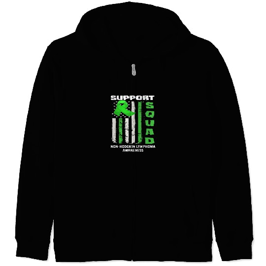 Non-Hodgkin Lymphoma Awareness Support Squad Zip Hoodies