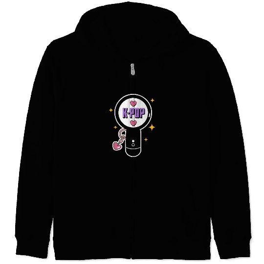 K-Pop Korean Pop Music South Korea Kpop Lightstick Zip Hoodies