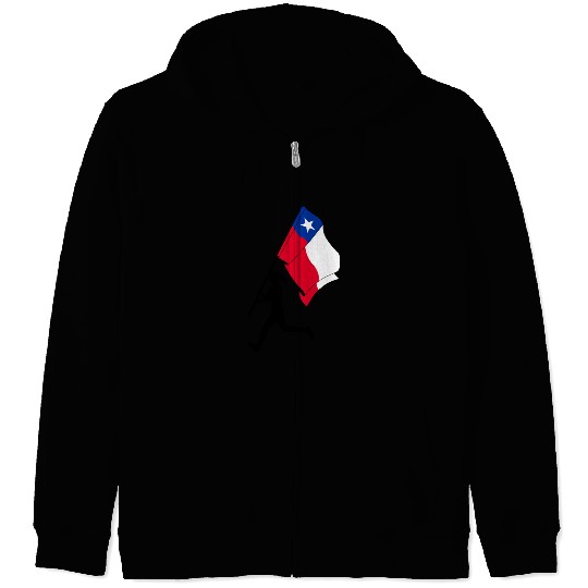 Brazil flag woman running Zip Hoodies