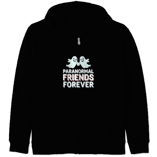 Paranormal Comedy Funny Ghost Humor Lighthearted Zip Hoodies