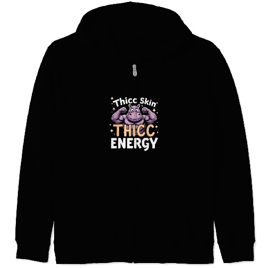 Hippo Humor Sarcastic Quotes Funny Wildlife Zip Hoodies