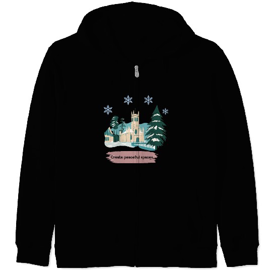 CREATE PEACEFUL SPACES Zip Hoodies