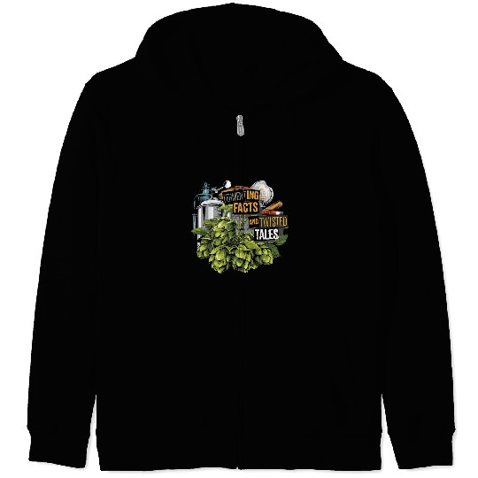 Craft Beer Brewing & True Crime Twisted Tales Zip Hoodies
