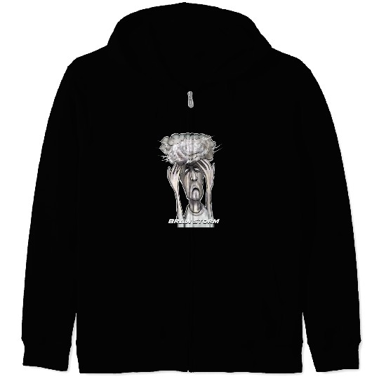 brain storm Zip Hoodies