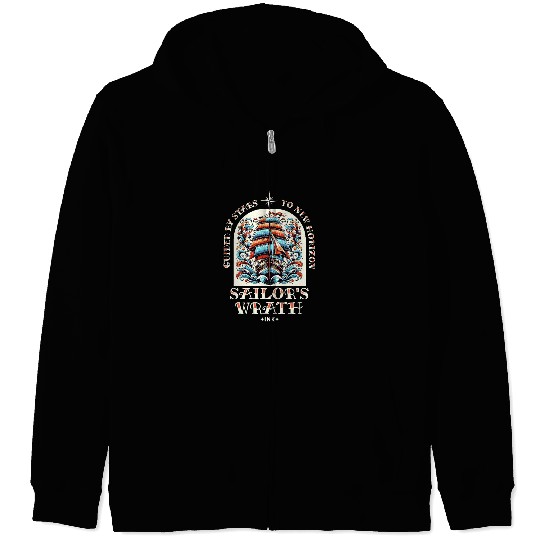 Sailor's Wrath – Nautical Tattoo Art Zip Hoodies