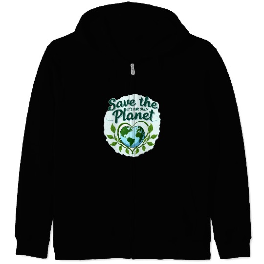 Eco-Friendly Earth Design Zip Hoodies