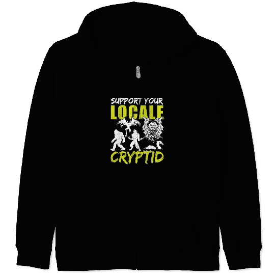 UFO Fantasy Cryptid Support Your Locale Cryptid Zip Hoodies