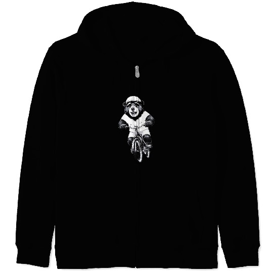 Biker bear Zip Hoodies