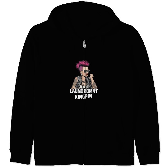 Laundromat Kingpin - Punk Rock Girl Zip Hoodies