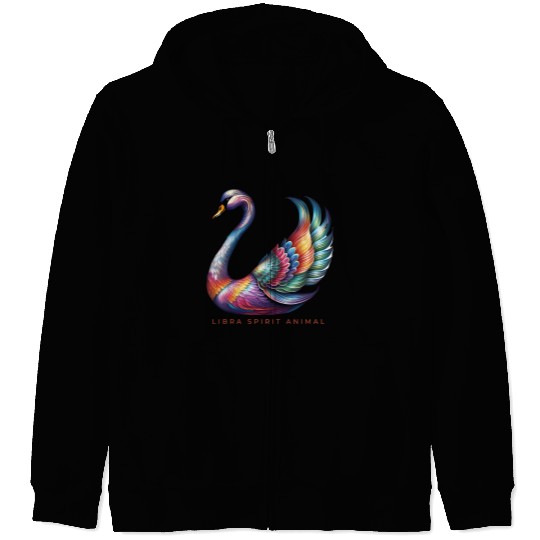 Libra Spirit Animal Swan Alebrije Zip Hoodies