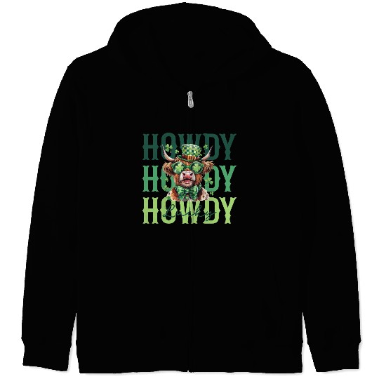 Howdy Howdy Howdy Lucky St Patricks Zip Hoodies
