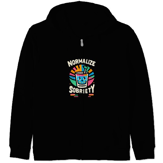 Normalize Sobriety 9 Zip Hoodies