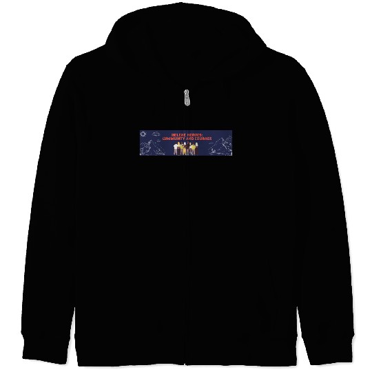 Helene Heroes Community and Courage Zip Hoodies