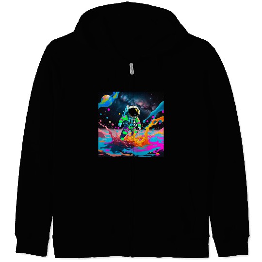 Splash of space 2 Zip Hoodies