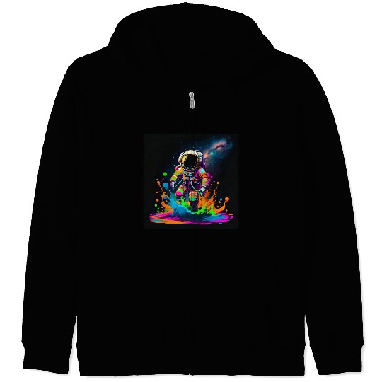 Splash of space Zip Hoodies