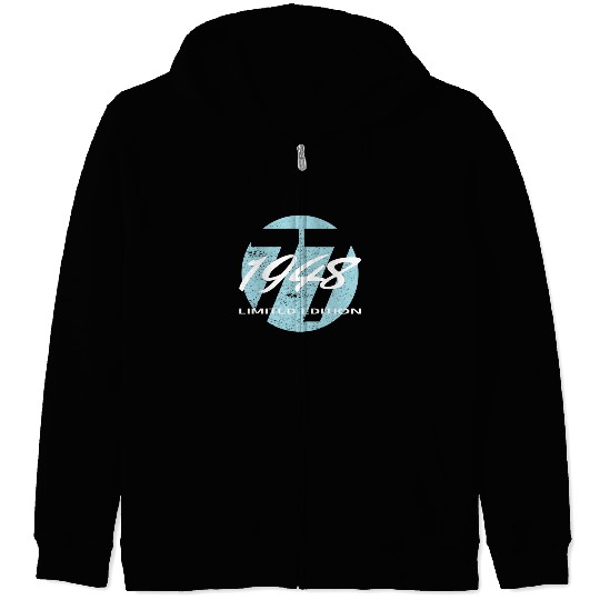 77th birthday men women 77 years 1948 vintage Zip Hoodies
