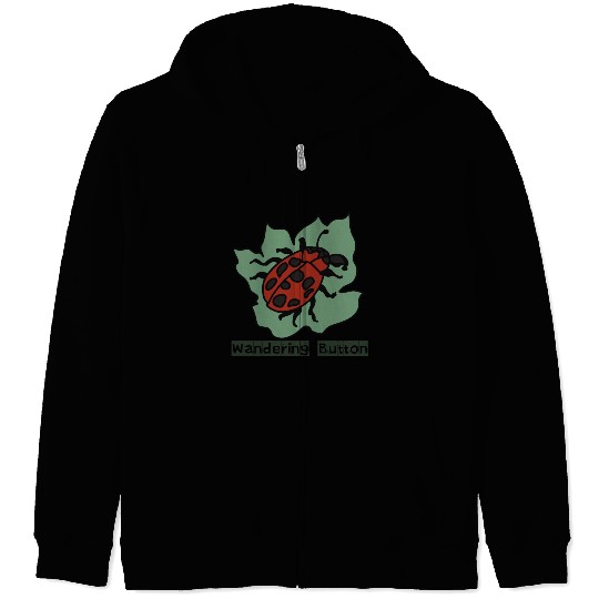 Minimalist Bug Chilling on a Leaf | Funny Zip Hoodies
