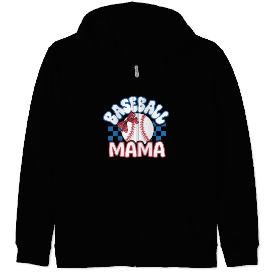 Baseball mama Zip Hoodies