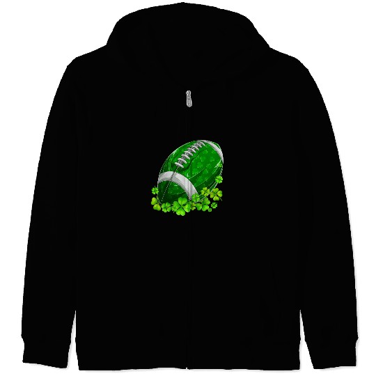 Football Shamrock for Football St Patricks Day Zip Hoodies