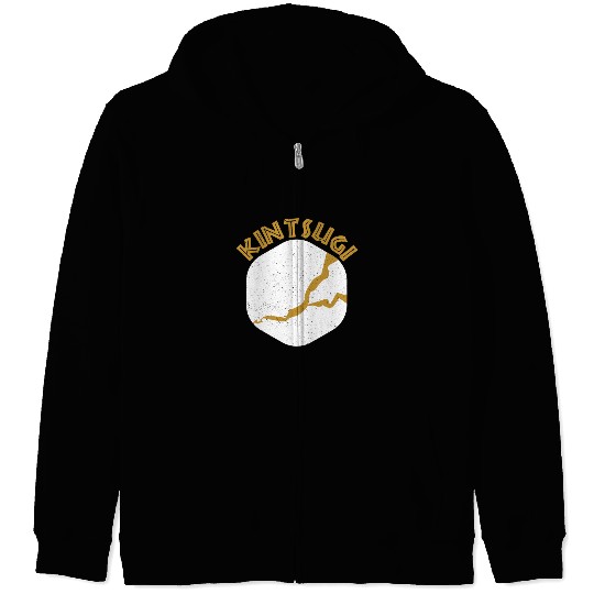 Kintsugi Pottery Culture Kintsugi Heart Zip Hoodies