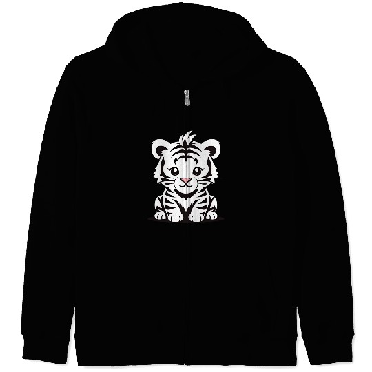 Cute Baby Tiger Zip Hoodies
