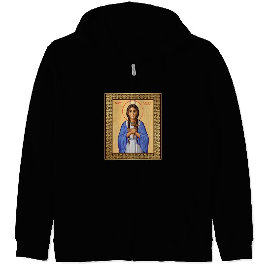 St Kateri Tekakwitha Lily of the Mohawks Catholic Zip Hoodies