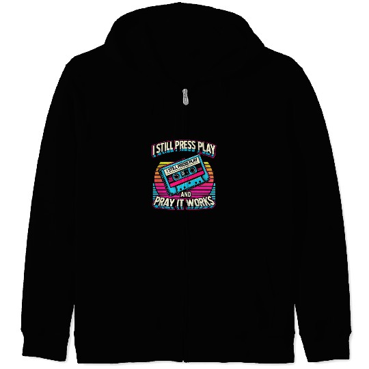 Retro Cassette Tape Zip Hoodies