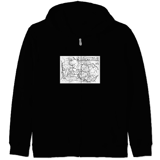 Fur Trade Canoe Routes Zip Hoodies