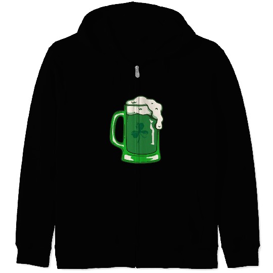 Green Beer Zip Hoodies