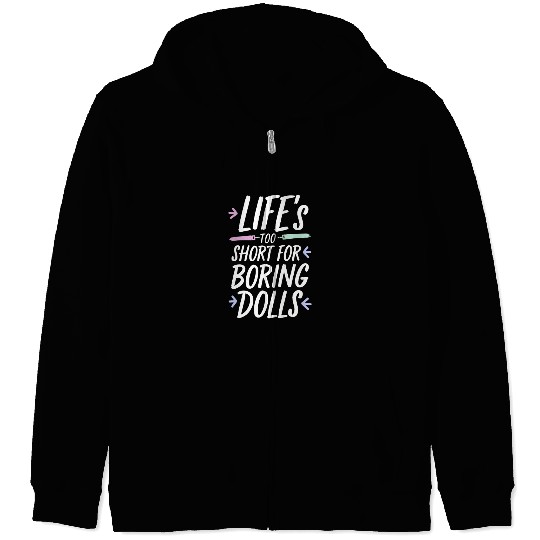 Creepy Dollmaking Haunted Doll Collector Zip Hoodies