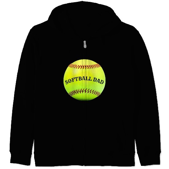 Softball Dad Zip Hoodies