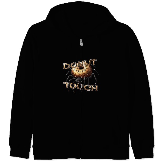Donut Spider Funny Pun Zip Hoodies