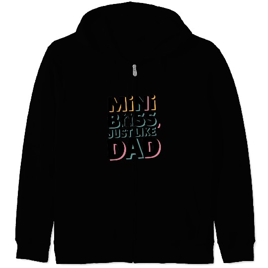 Mini Boss Just Like Dad – Father & Son Matching Zip Hoodies