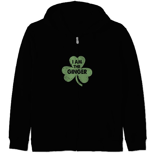 Proud Redhead St. Patrick’s Day Shamrock Zip Hoodies