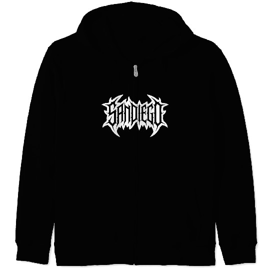 San Diego Fusing gothic aesthetics Zip Hoodies