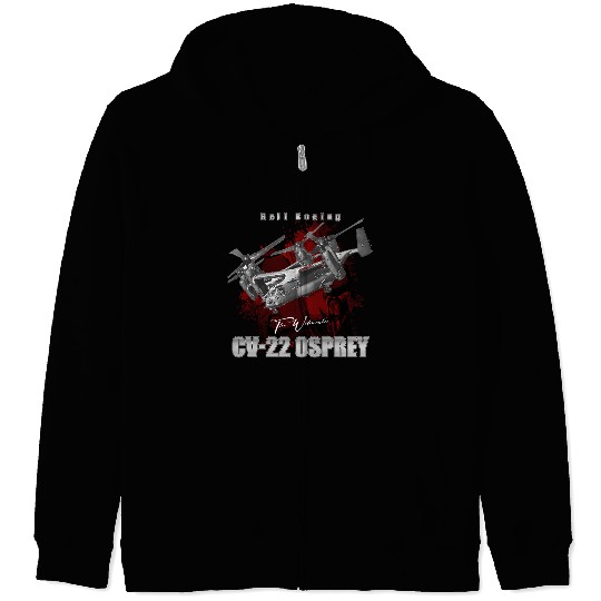 CV22 Osprey Us Air Force Hybrid Aircraft Zip Hoodies
