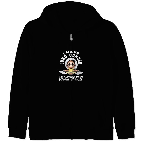 Lung Cancer Awareness Weird Things Zip Hoodies