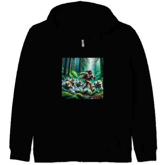 Native American Runner Zip Hoodies