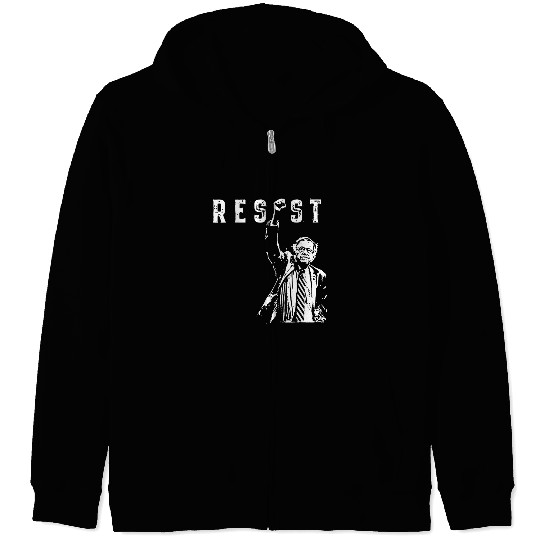 RESIST Bernie Sanders Freedom US National Service Zip Hoodies