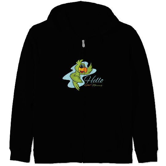 HELLO parrot bird pirate kids Zip Hoodies