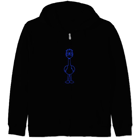 Bird looks funny annoyed tired angry frustrated Zip Hoodies