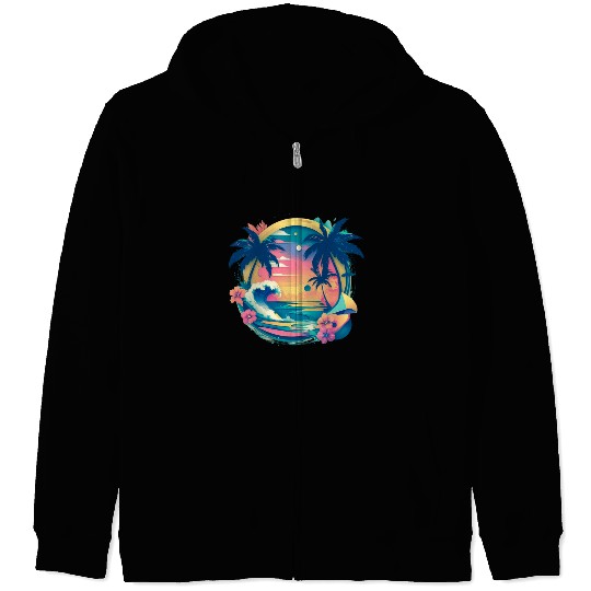 Summer Design Zip Hoodies