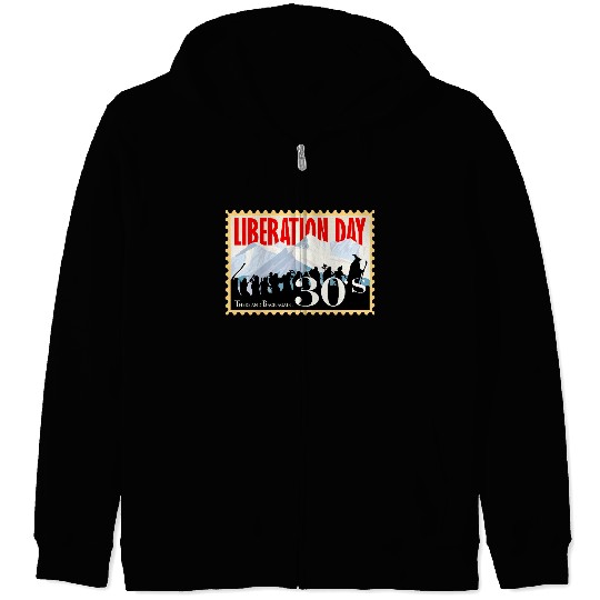 Liberation Day, There & Back Again 1930's Zip Hoodies