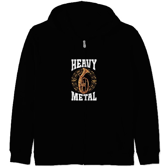 Heavy Metal Tenorhorn Musician Vibes Zip Hoodies