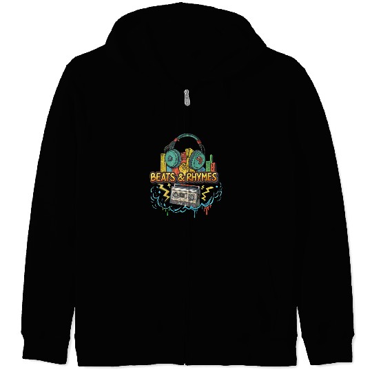Hip-Hop Beats & Rhymes Graffiti Zip Hoodies